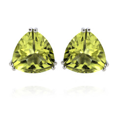Pendientes en plata con Cuarzo del Ouro Verde