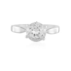 Anillo en plata con Topacio blanco
