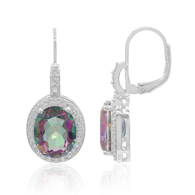 Pendientes en plata con Cuarzo místico