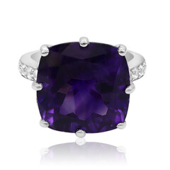 Anillo en plata con Amatista de Marruecos