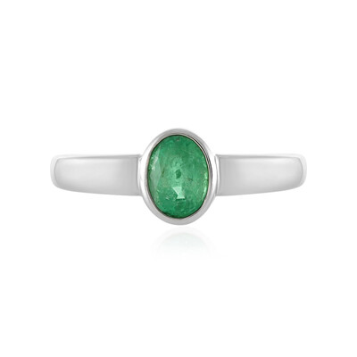 Anillo en plata con Esmeralda de Etiopía