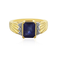 Anillo en plata con Zafiro azul de Madagascar