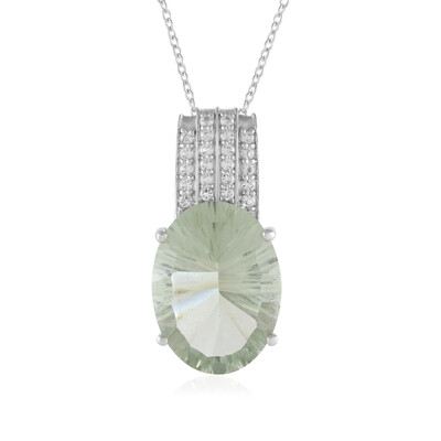 Collar en plata con Amatista verde