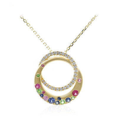 Collar en oro con Zafiro azul Ceylon (CIRARI)