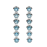 Pendientes en plata con Topacio azul