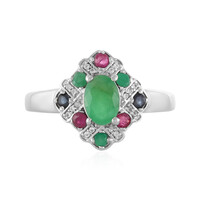 Anillo en plata con Esmeralda de Socoto