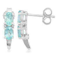 Pendientes en plata con Apatita azul