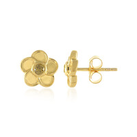 Pendientes en plata con Diamante I3 amarillo