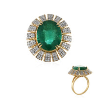 Anillo en oro con Esmeralda de Zambia AAA (D'vyere)