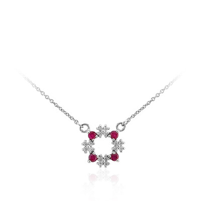 Collar en plata con Rubí