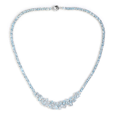 Collar en plata con Topacio azul cielo