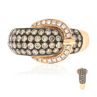 Anillo en oro con Diamante chocolate SI2