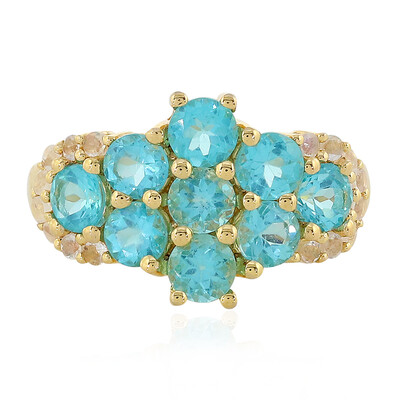 Anillo en plata con Apatita azul
