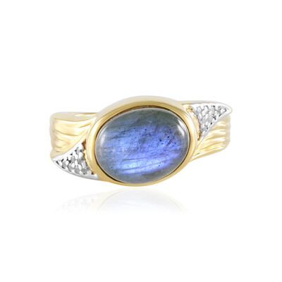 Anillo en plata con Labradorita
