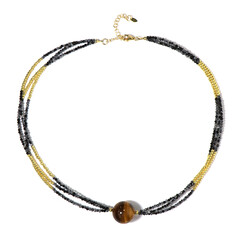 Collar en plata con Ojo de tigre (Riya)
