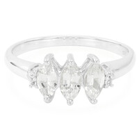 Anillo en plata con Zafiro blanco