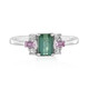 Anillo en plata con Turmalina verde Benedito(Adela Silber)