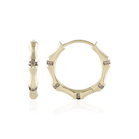 Pendientes en oro con Diamante I3 champán (de Melo)