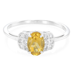 Anillo en plata con Cuarzo champán