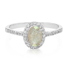 Anillo en plata con Labradorita