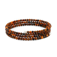 Brazalete en acero con Ojo de tigre (Riya)