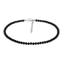 Collar en plata con Turmalina negra