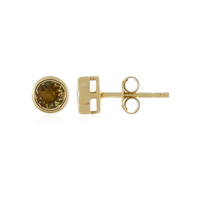 Pendientes en oro con Tanzanita amarilla