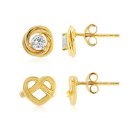 Pendientes en plata con Topacio blanco
