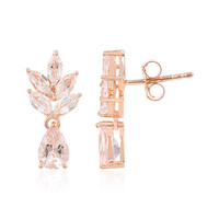 Pendientes en plata con Morganita