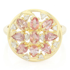 Anillo en oro con Zafiro Padparascha no calentado (AMAYANI)