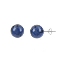 Pendientes en plata con Dumortierita
