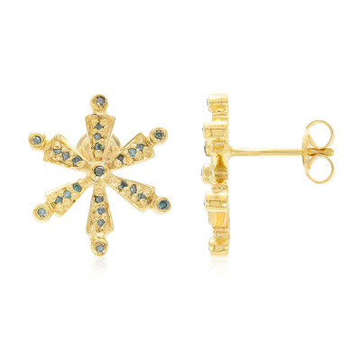 Pendientes en plata con Diamante fantasía