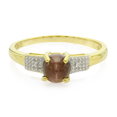Anillo en plata con Escapolita ojo de gato