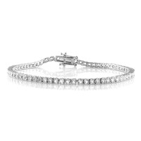 Brazalete en plata con Topacio blanco