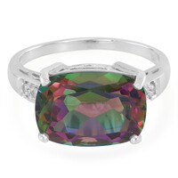 Anillo en plata con Topacio Místico