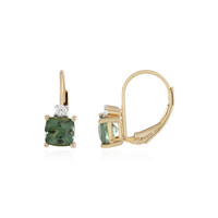 Pendientes en plata con Apatita Cromada