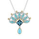 Collar en plata con Turquesa bella durmiente (Gems en Vogue)