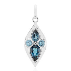 Colgante en plata con Topacio azul de Londres (Remy Rotenier)