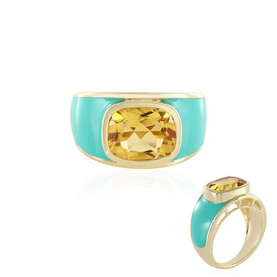 Anillo en plata con Citrino