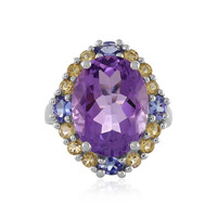 Anillo en plata con Amatista