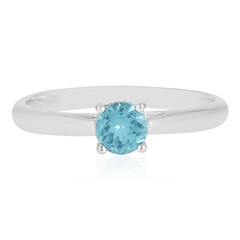 Anillo en plata con Apatita azul