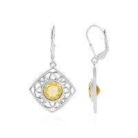 Pendientes en plata con Fluorita amarilla