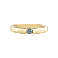 Anillo en plata con Diamante azul I2