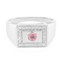 Anillo en plata con Zafiro Padparadscha