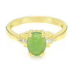 Anillo en plata con Crisoprasa imperial