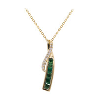 Collar en oro con Esmeralda de Zambia AAA (CIRARI)