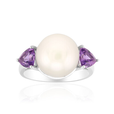 Anillo en plata con Perla blanca Freshwater (Michelle Albala)