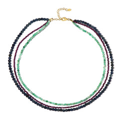 Collar en plata con Esmeralda de Brasil
