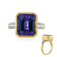 Anillo en oro con Tanzanita AAA (AMAYANI)