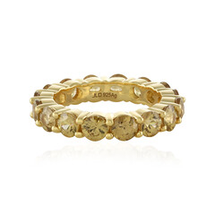 Anillo en plata con Zircón amarillo